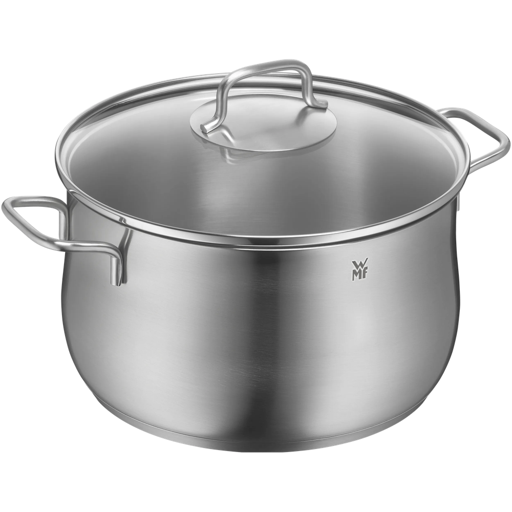 Set de 5 oale cu capac si 1 tigaie WMF Brilliant, inductie, Cromargan®