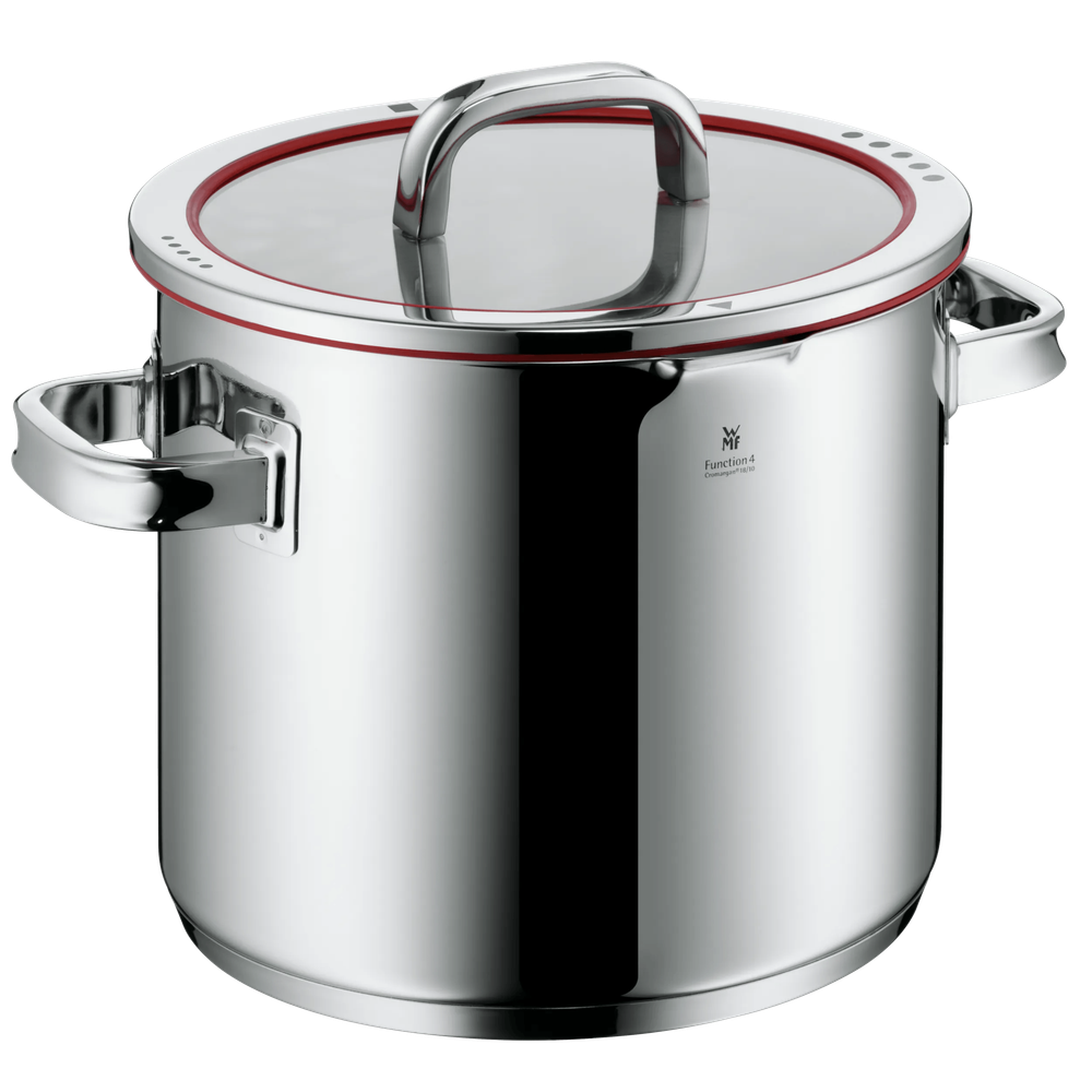 Oala inalta cu capac WMF Function 4, 24 cm, 8.8L, Cromargan®, argintiu