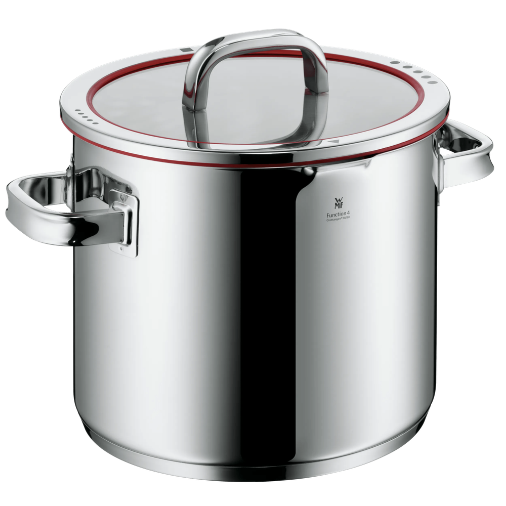 Oala inalta cu capac WMF Function 4, 24 cm, 8.8L, Cromargan®, argintiu