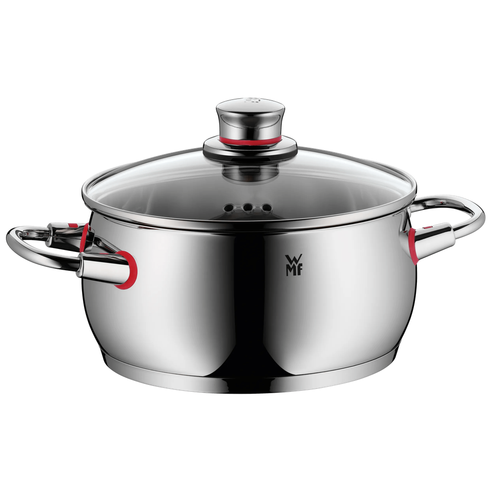 Cratita cu capac de sticla WMF Quality One, 20 cm, 3.4L, Cromargan®
