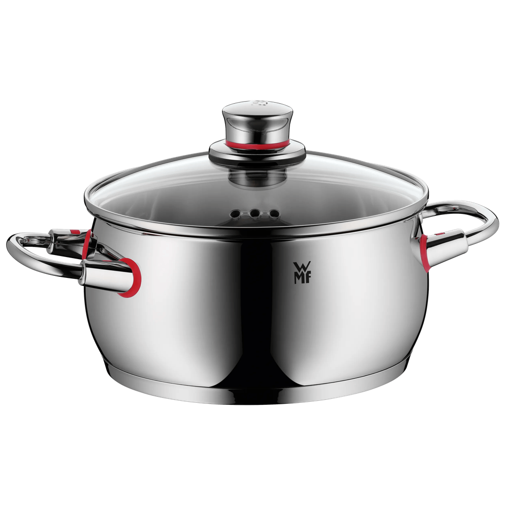 Cratita cu capac de sticla WMF Quality One, 20 cm, 3.4L, Cromargan®