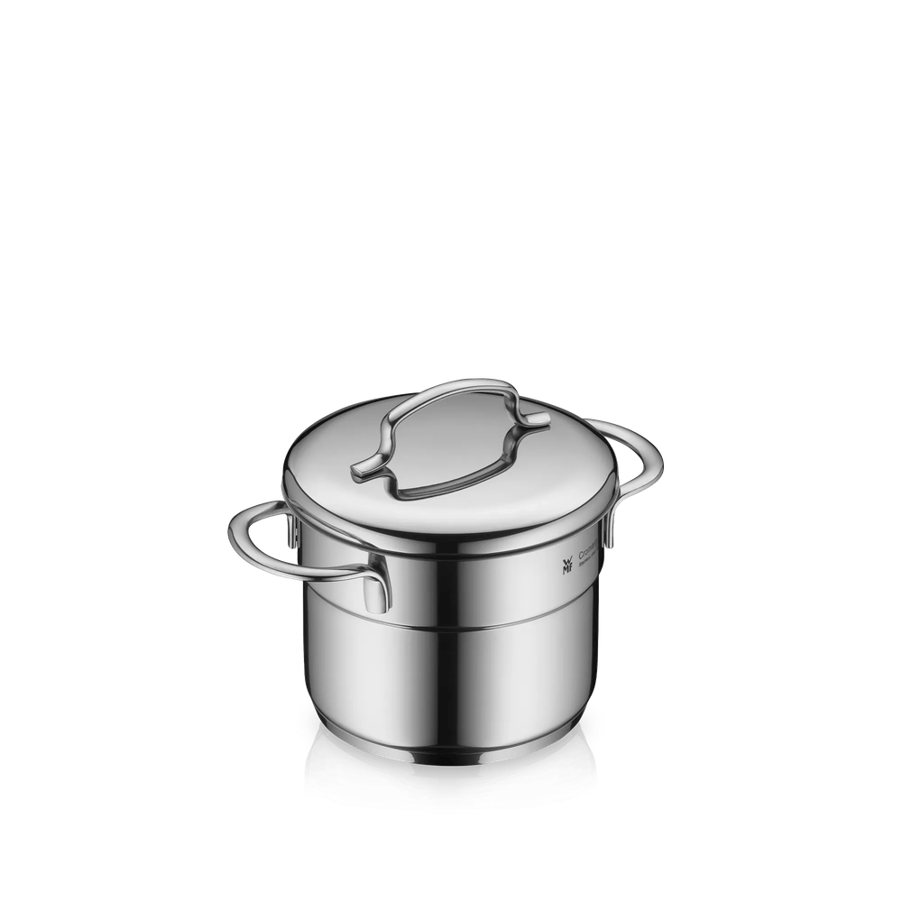 Oala inalta WMF Mini de 12 cm, Cromargan®, baza TransTherm®, argintiu