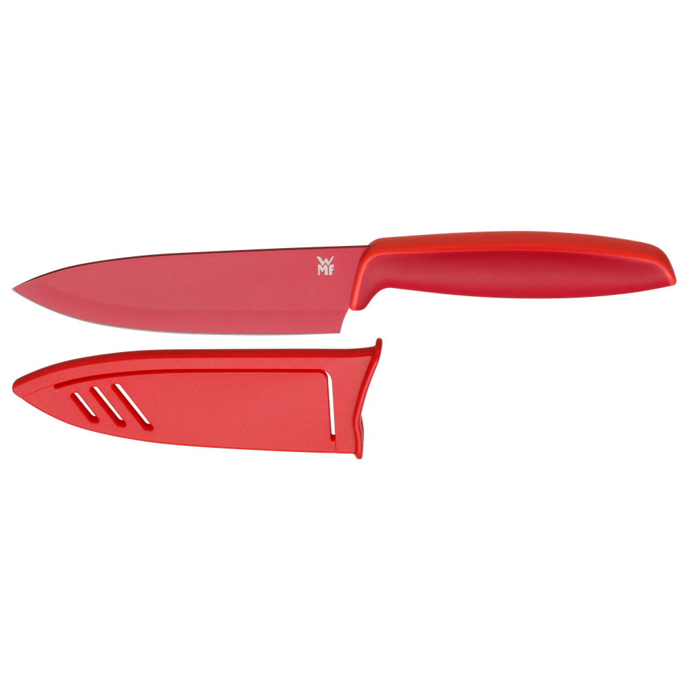 Set de 2 cutite WMF Touch, 9 - 13 cm, capace depozitare, rosu