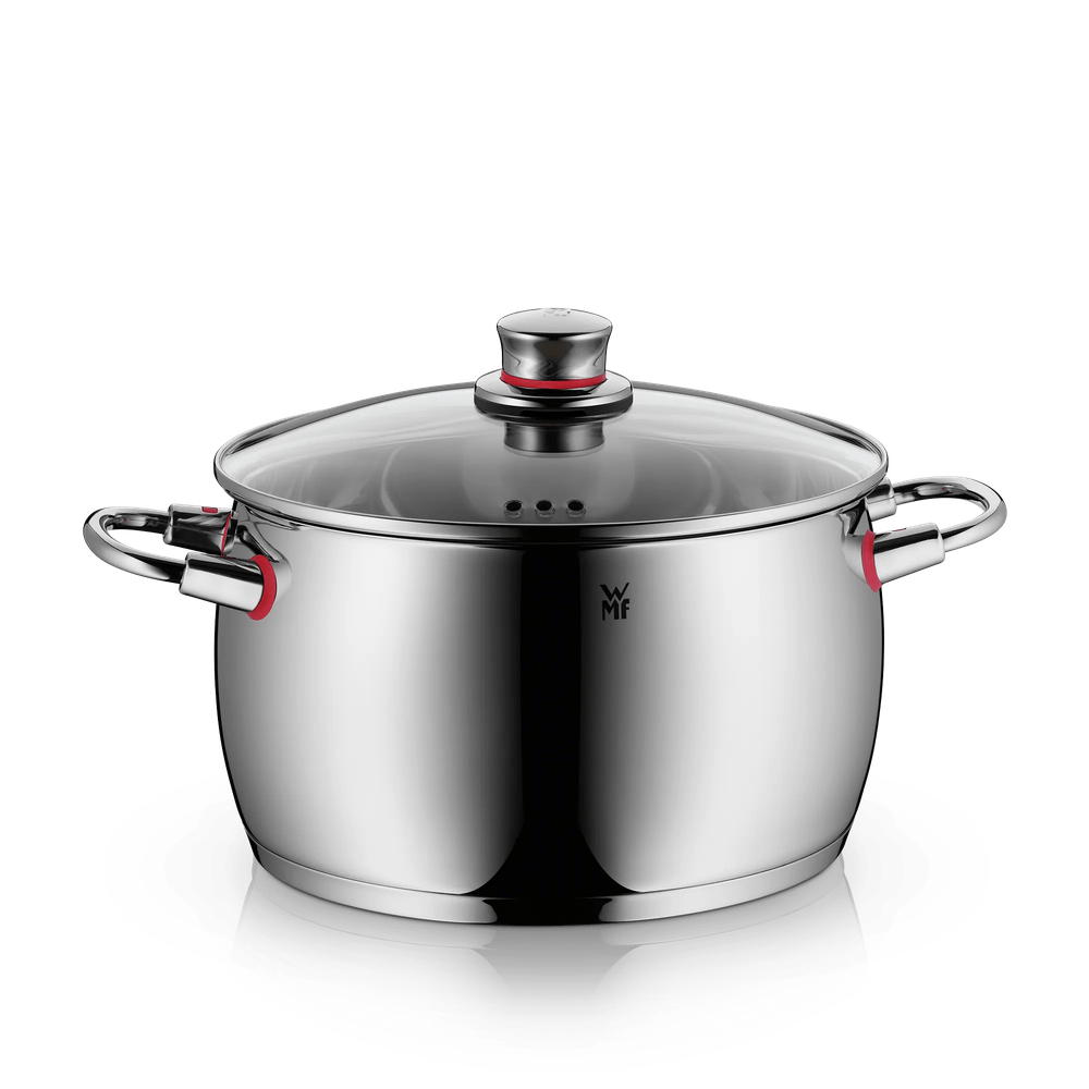 Oala cu capac WMF Quality One, 24 cm, 3.89 L, Cromargan®, argintiu