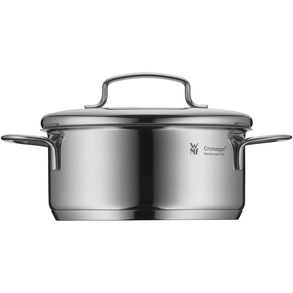 Oala cu capac, WMF Mini, 14 cm, 0.9L, Cromargan®, baza TransTherm®