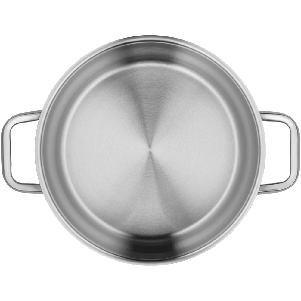 Cratita cu capac WMF Iconic, 24 cm, Cromargan®, baza TransTherm®