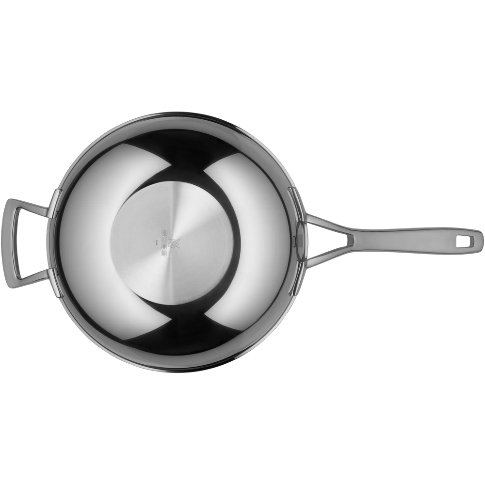 Tigaie wok cu capac WMF Multiply, 28 cm, Cromargan®, argintiu