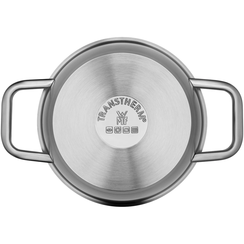 Oala cu capac WMF Iconic, 18 cm, Cromargan®, finisaj mat