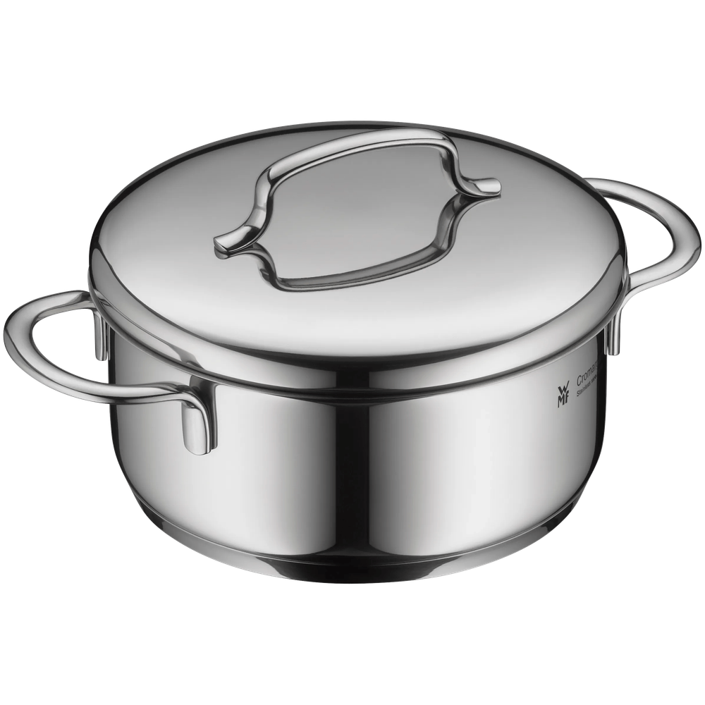 Oala cu capac, WMF Mini, 14 cm, 0.9L, Cromargan®, baza TransTherm®
