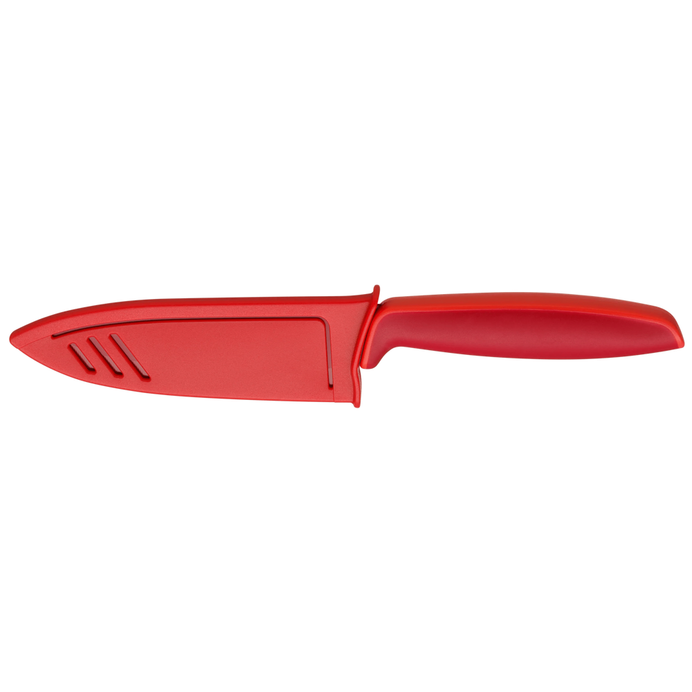 Set de 2 cutite WMF Touch, 9 - 13 cm, capace depozitare, rosu