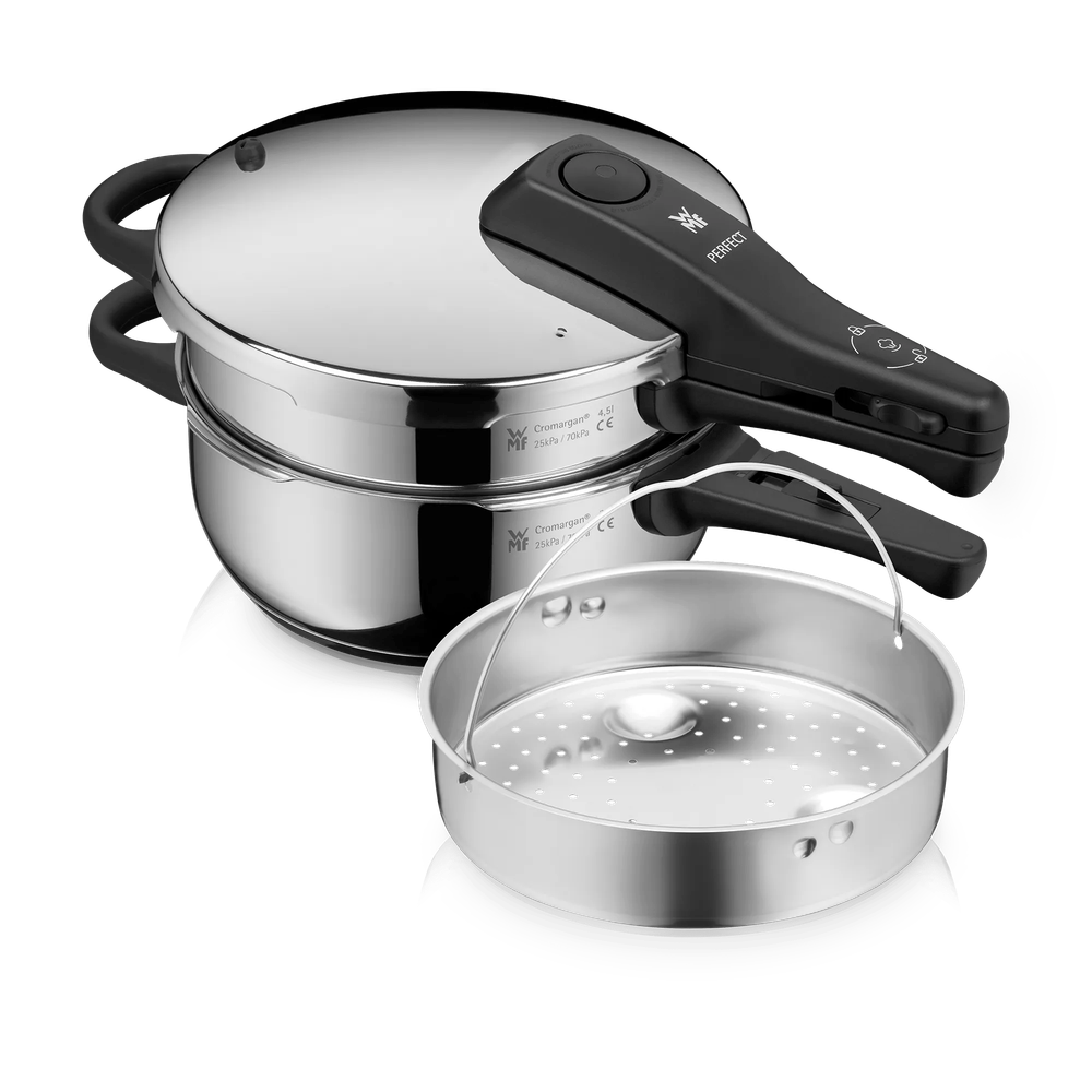 Set de oale sub presiune WMF Perfect, 2 piese, 3L si 4.5L, Cromargan®
