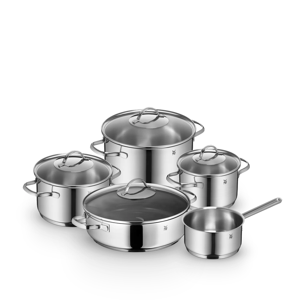 Set de 5 oale cu capac WMF Provence Plus, baza TransTherm®, Cromargan®