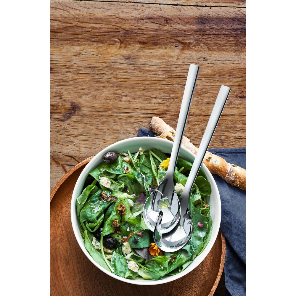 Bol din portelan cu set tacamuri pentru salata WMF Nuova, Cromargan®