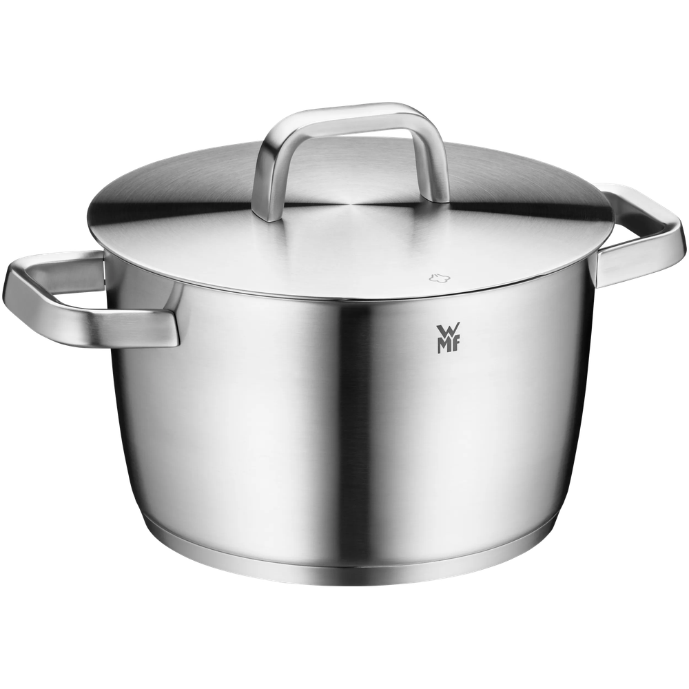 Set de 4 piese WMF Iconic cu capac, TransTherm®, Cromargan®, argintiu