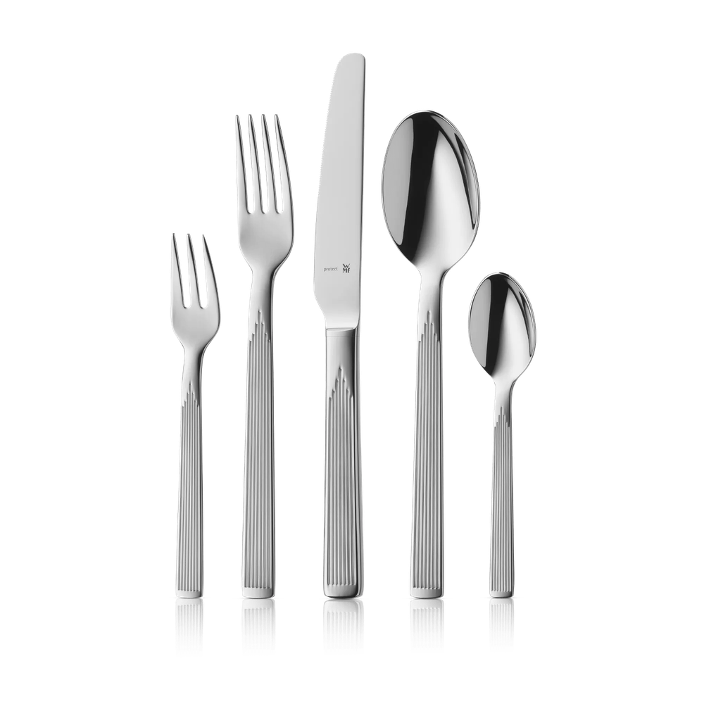 Set tacamuri WMF Art Deco, 66 piese, argintiu