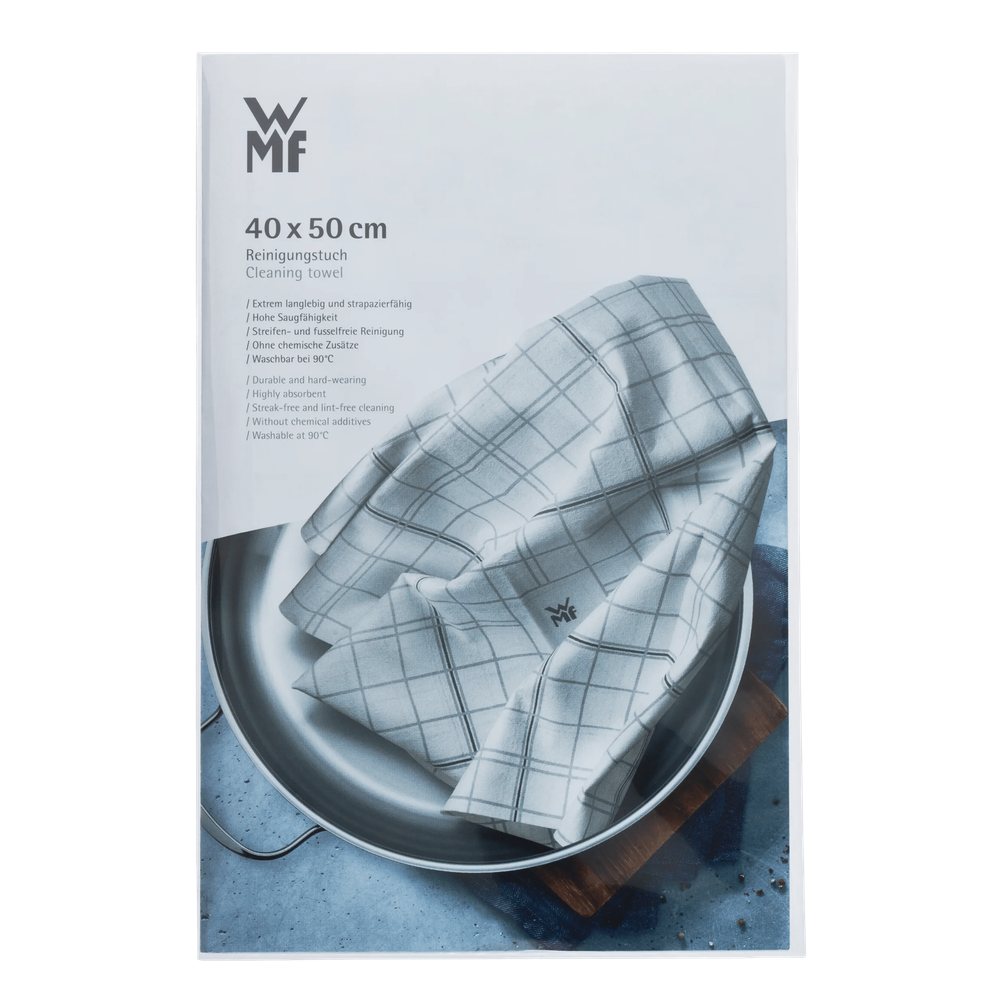 Prosop WMF, 40x50 cm, compatibil cu masina de spalat vase, alb & gri