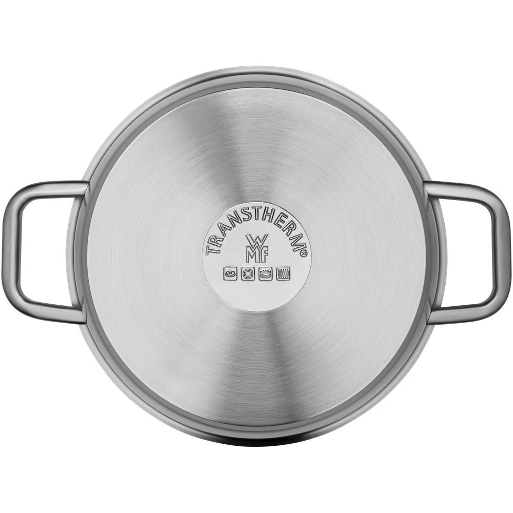Oala cu capac WMF Iconic de 24 cm, capac din inox, argintiu