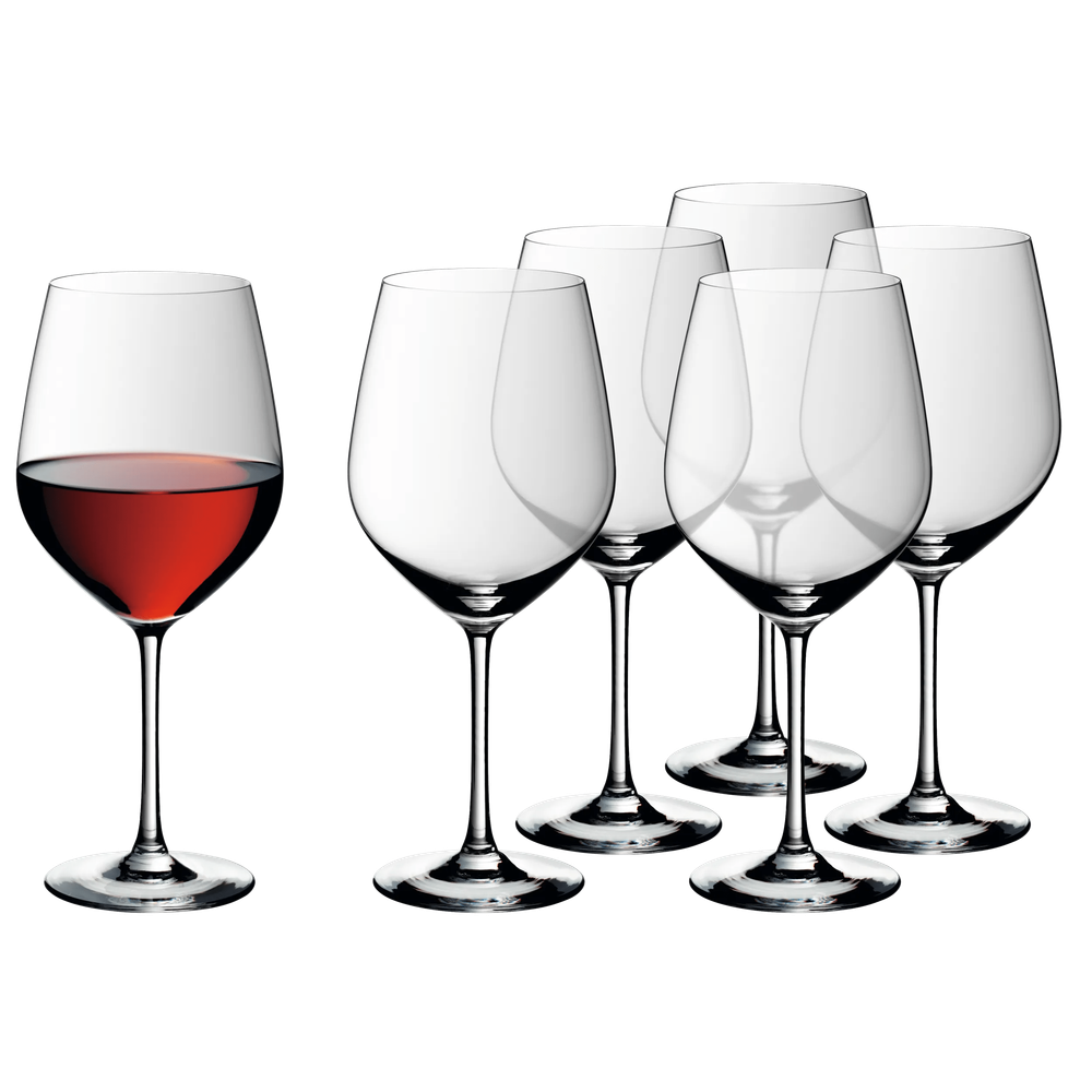 Set 6 pahare cu picior pentru vin WMF EasyPlus Burgundy, cristal