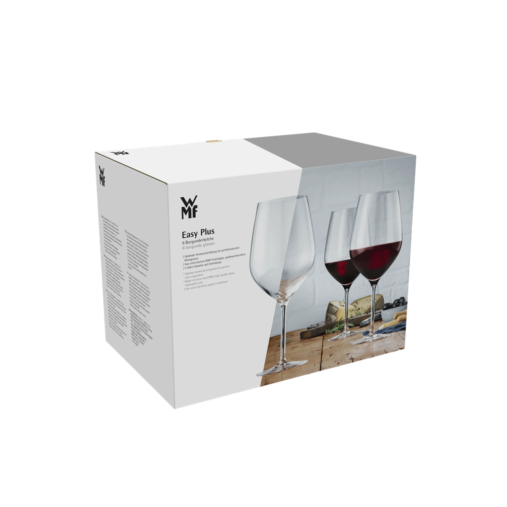 Set 6 pahare cu picior pentru vin WMF EasyPlus Burgundy, cristal