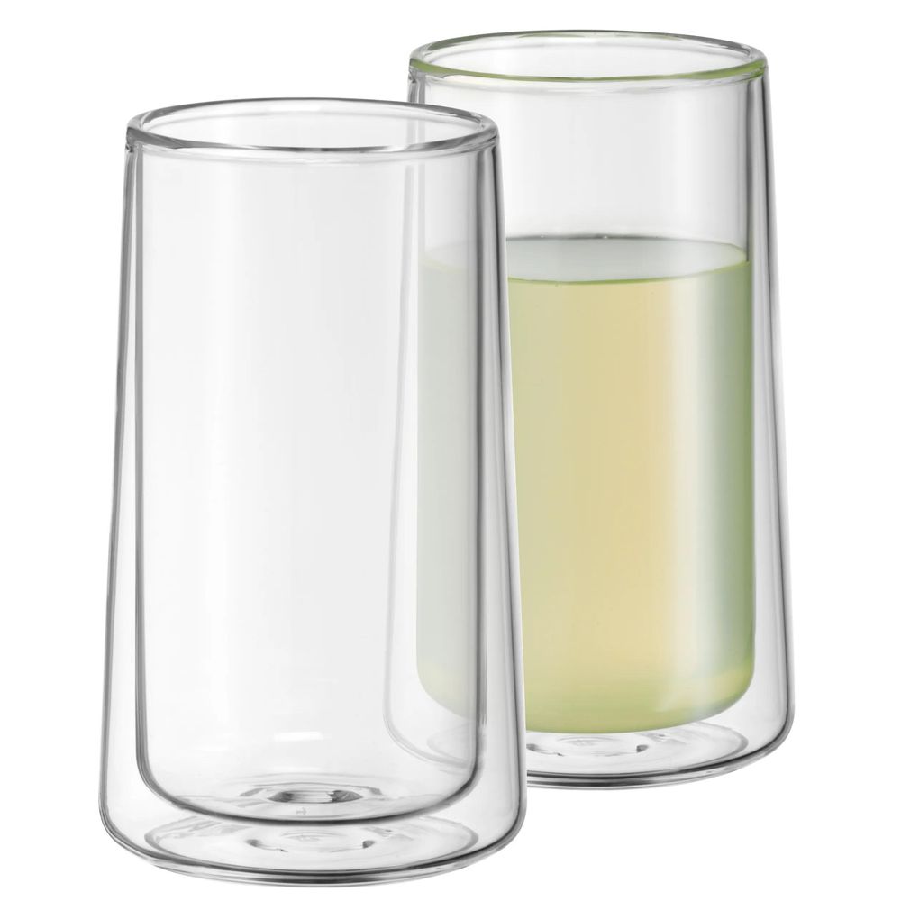 Set 2 pahare din sticla cu pereti dubli WMF IceTeaTime, 0.27L