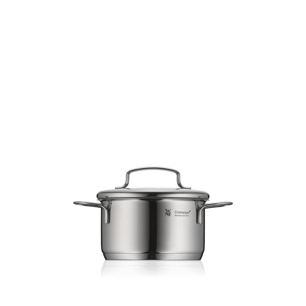 Oala joasa cu capac WMF Mini, 12 cm, 0.7L, Cromargan®, argintiu