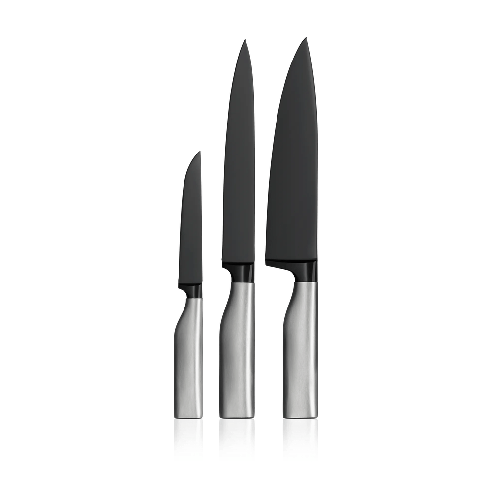 Set de 3 cutite WMF Ultimate Black, Diamond Cut