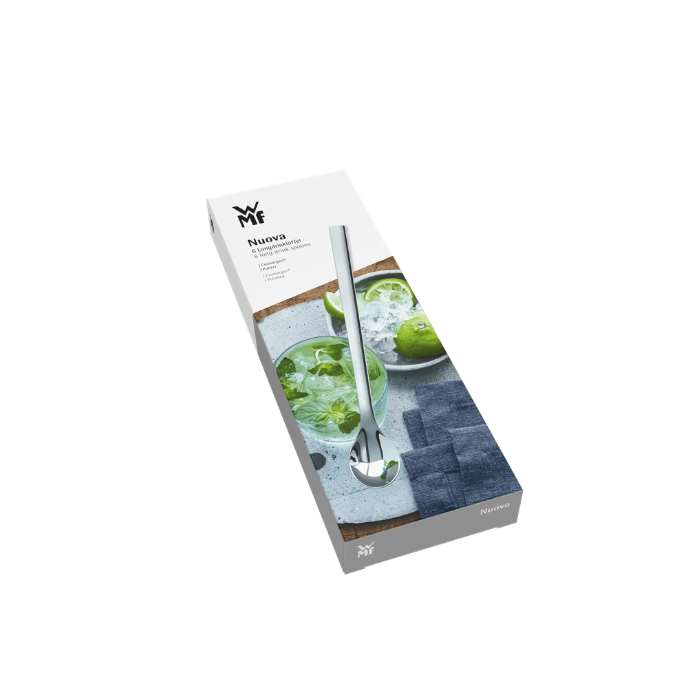 Set de 6 lingurite cocktail WMF Nuova, 22 cm, Cromargan®