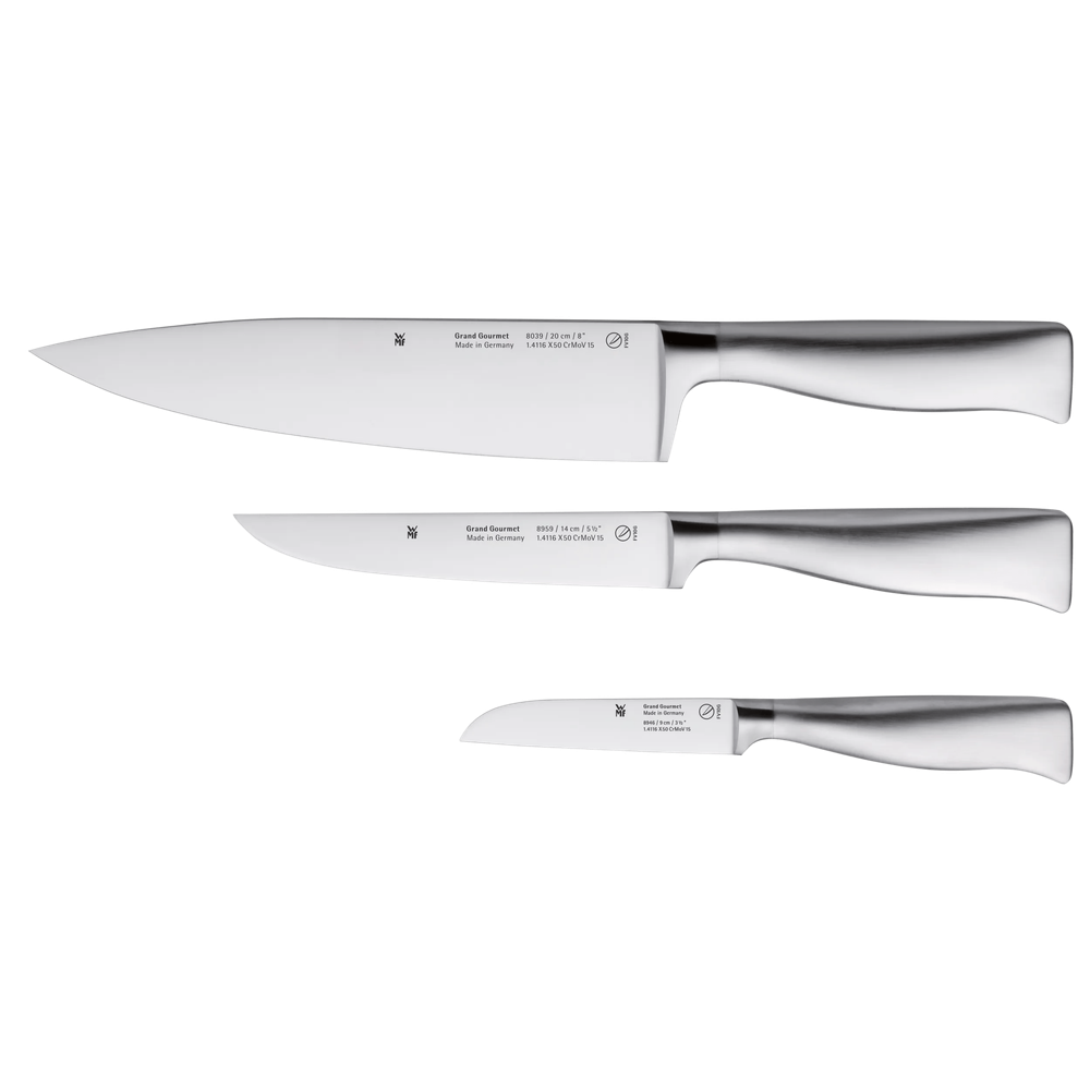 Set de cutite WMF Grand Gourmet, 3 piese, Cromargan®, Performance Cut