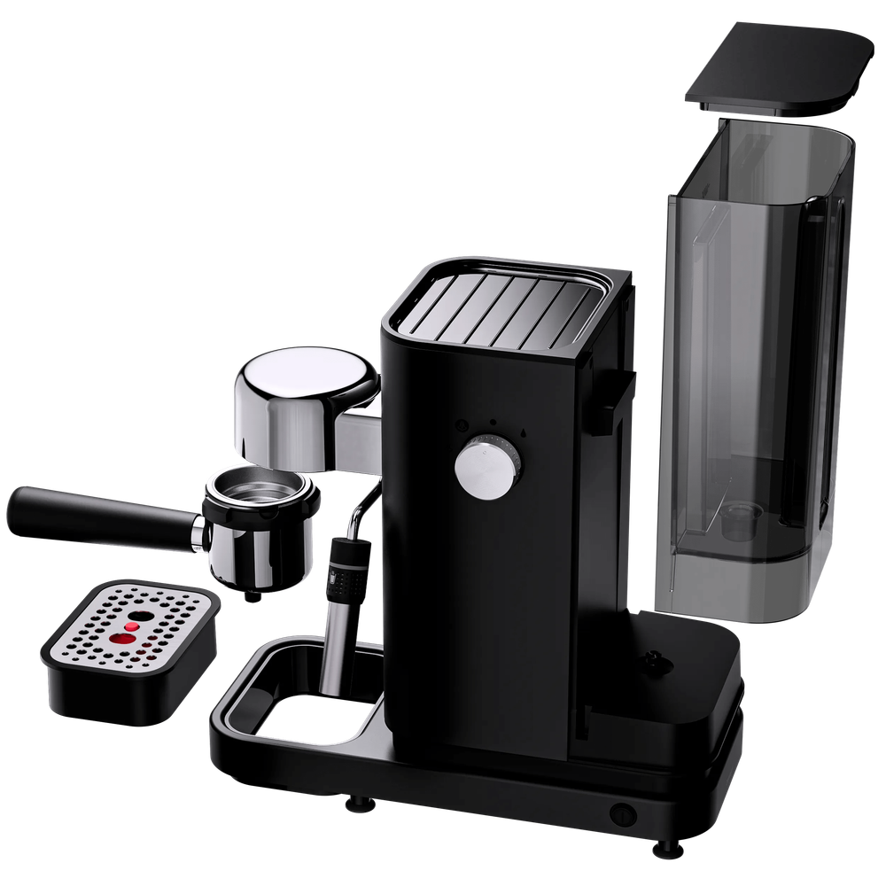 Espressor manual WMF Lumero, 15 bari, duza cappuccino, negru intens