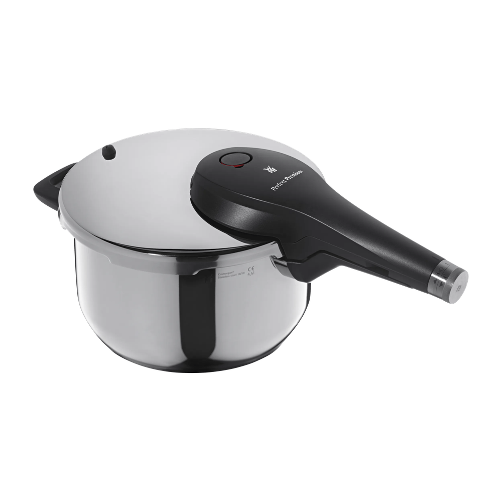 Set 2 oale sub presiune WMF Perfect Premium, 4.5L si 3L, Cromargan®