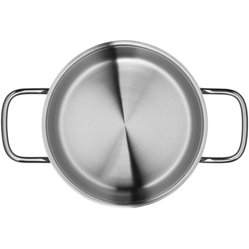 Oala inalta cu capac WMF Diadem Plus, 16 cm, 2 L, Cromargan®, argintiu