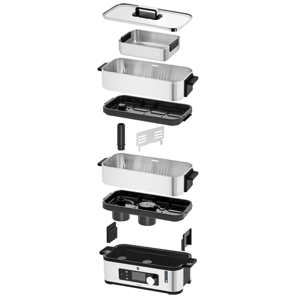 Aparat de gatit cu abur WMF KitchenMinis, 900 W, 4.3 L, Cromargan®