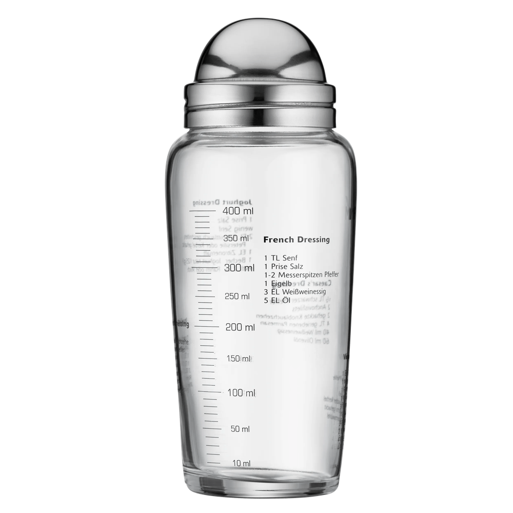 Shaker din sticla pentru dressing de salata WMF, capac Cromargan®