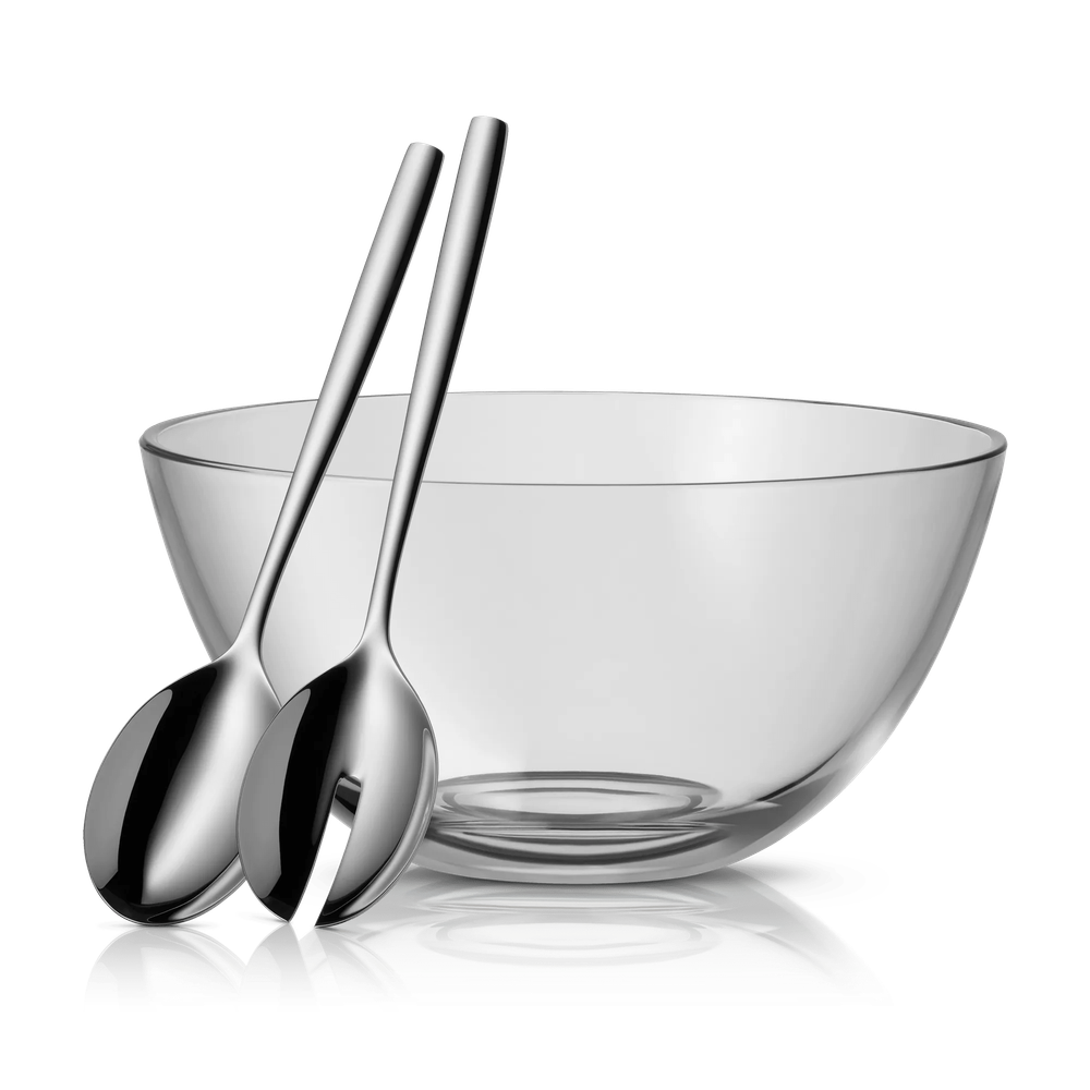 Bol din sticla cu set de tacamuri pentru salata WMF, 3 piese