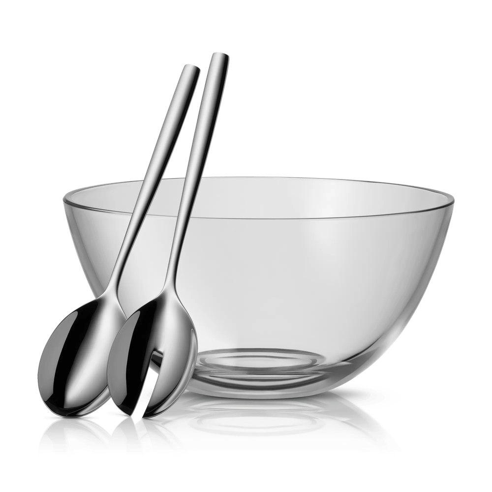Bol din sticla cu set de tacamuri pentru salata WMF, 3 piese