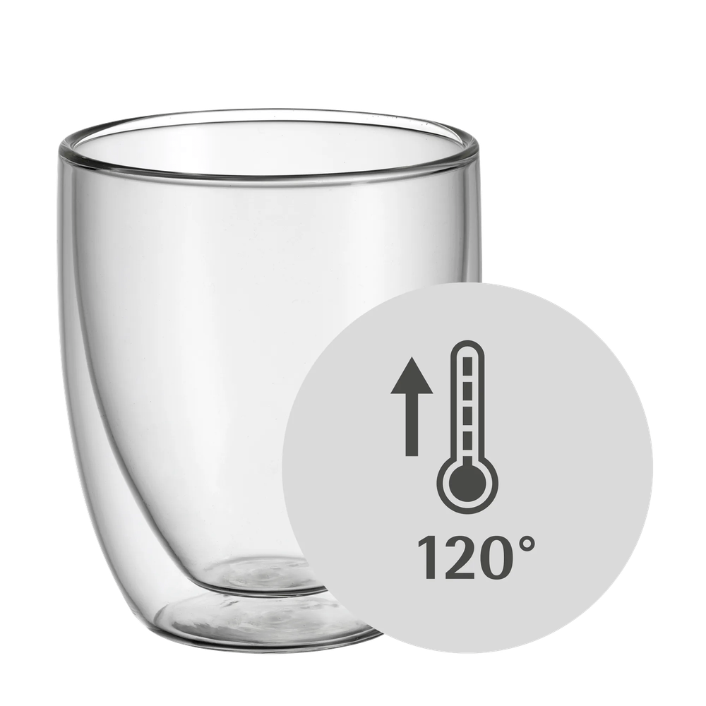 Set de 2 pahare cu perete dublu pentru cappuccino WMF Kult, sticla