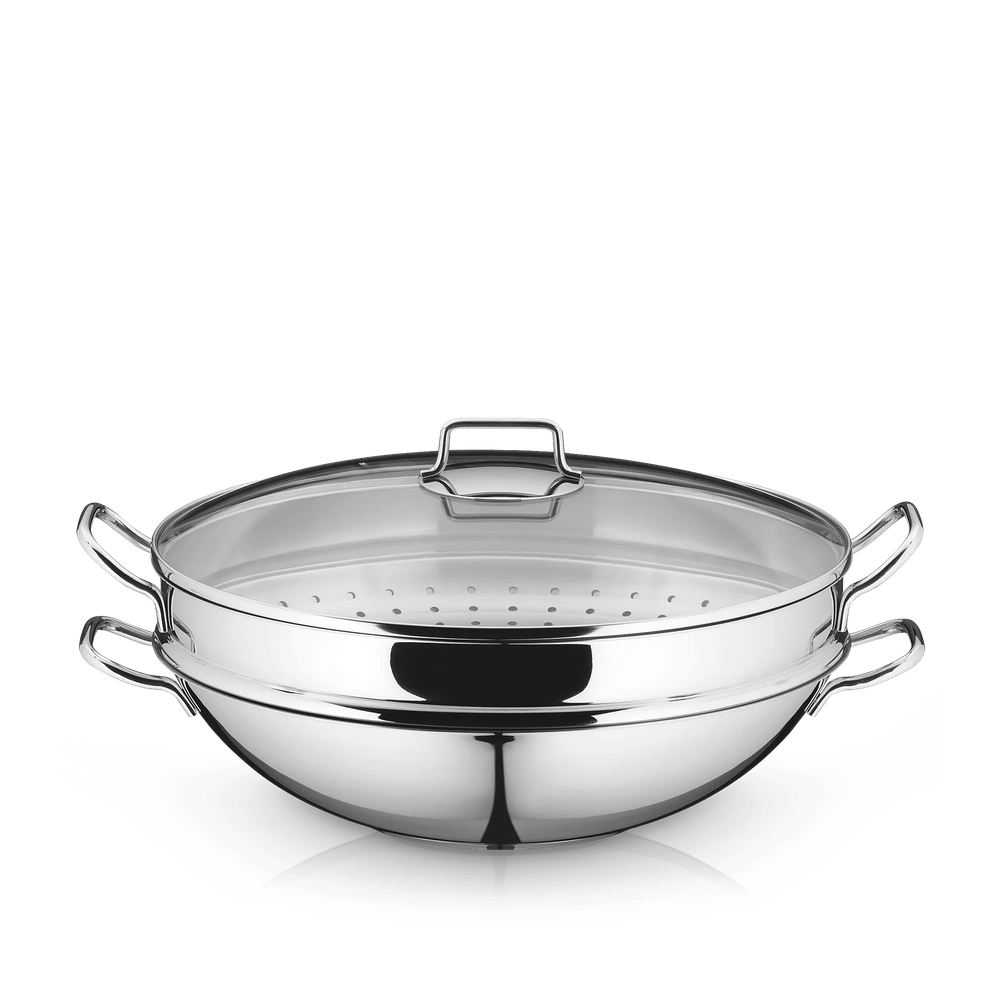Set de 4 piese WMF Macao Wok, 36 cm, inductie