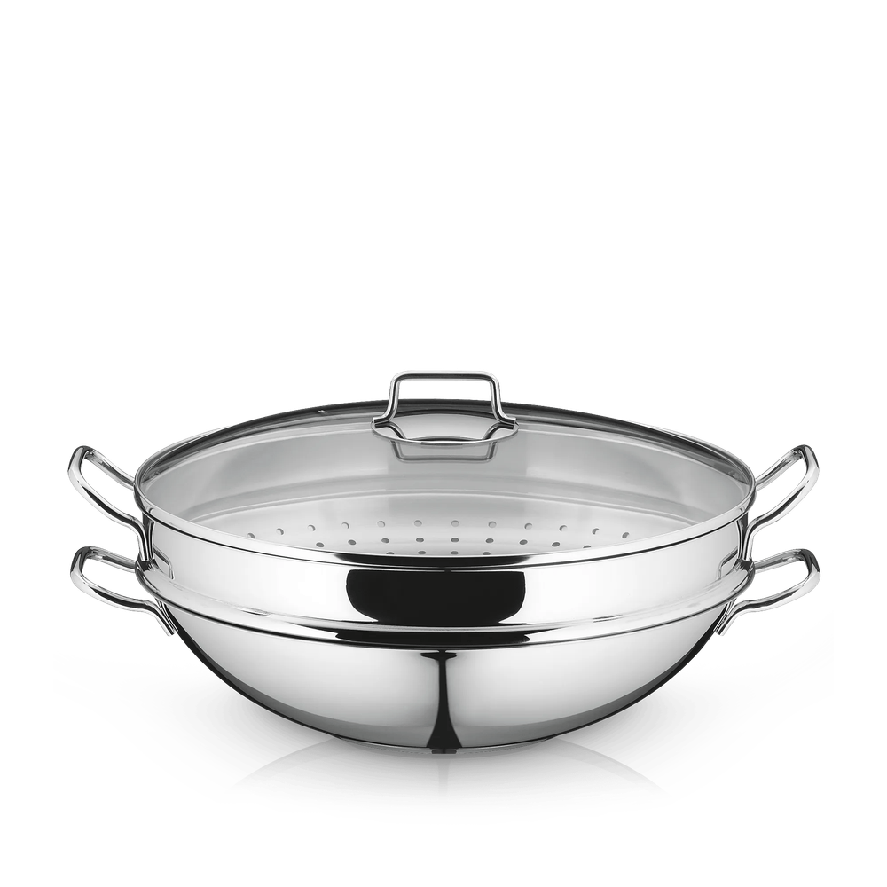Set de 4 piese WMF Macao Wok, 36 cm, inductie