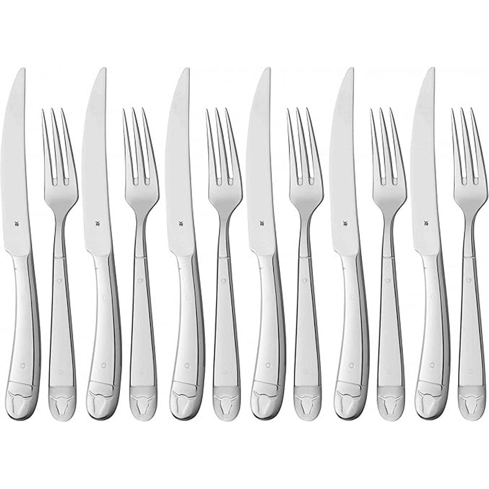 Set tacamuri pentru friptura WMF BullsHead, 12 piese, Cromargan®