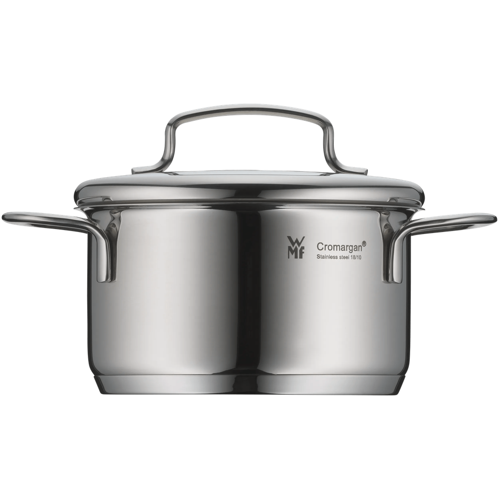 Oala joasa cu capac WMF Mini, 12 cm, 0.7L, Cromargan®, argintiu