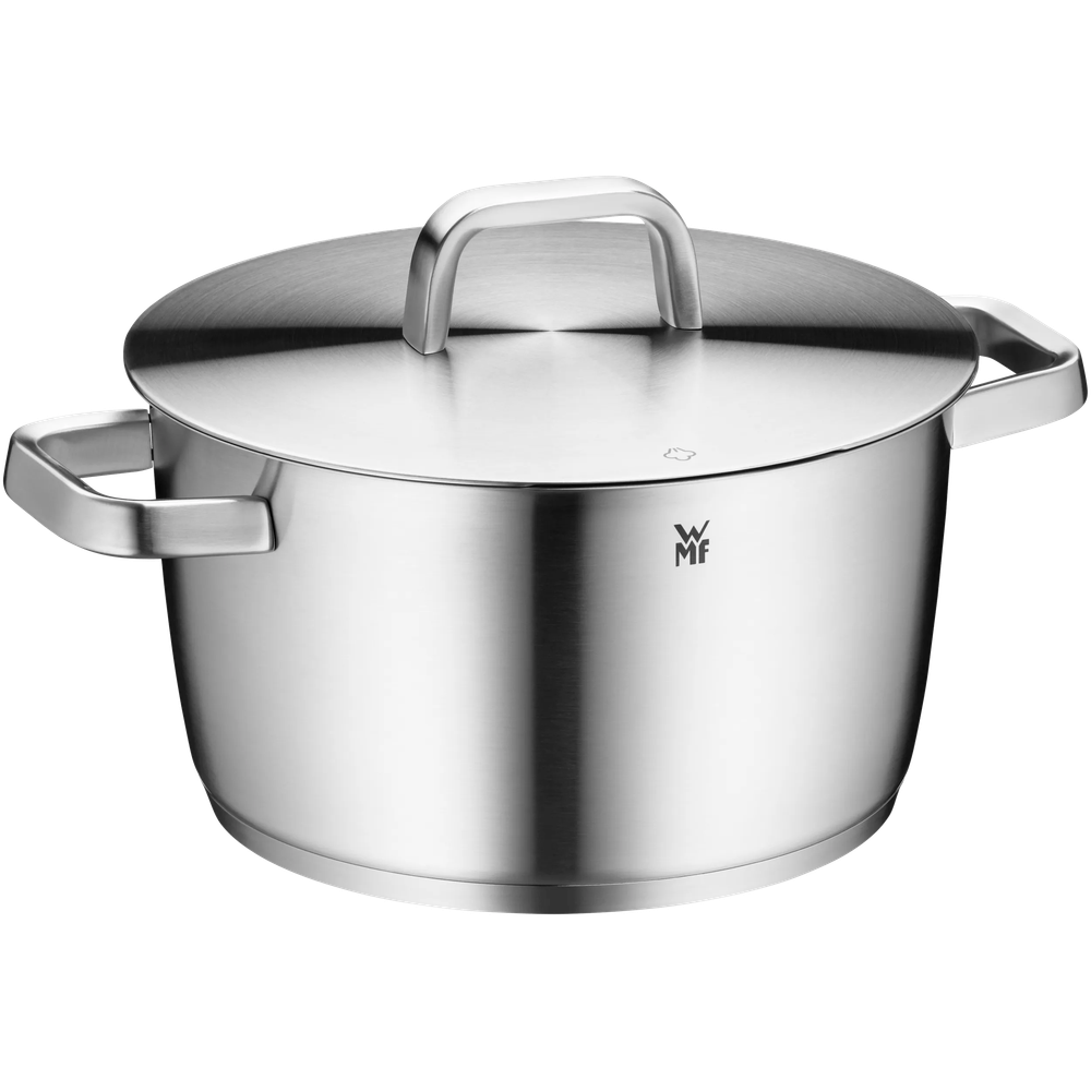 Oala cu capac WMF Iconic de 24 cm, capac din inox, argintiu