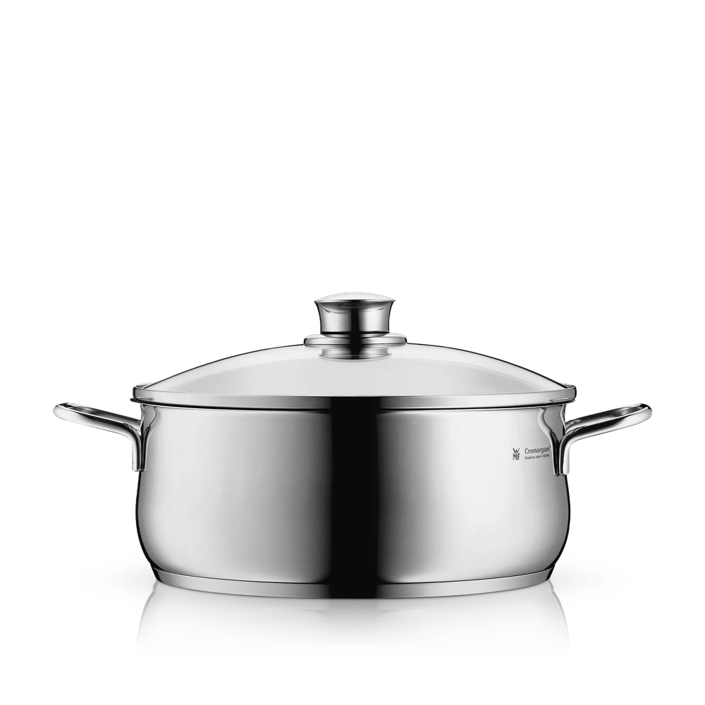 Oala joasa cu capac WMF Diadem Plus, 24 cm, 4.2L, inductie, Cromargan®
