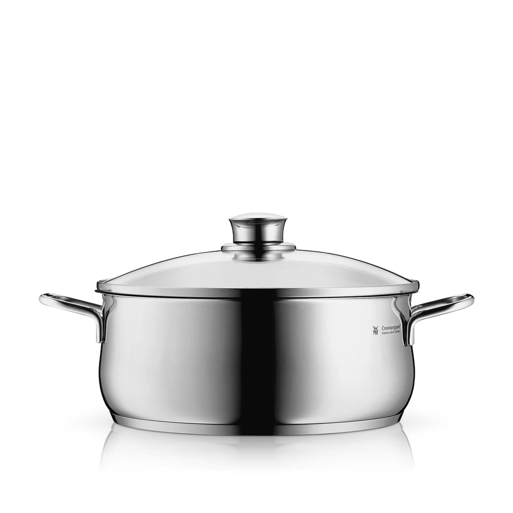 Oala joasa cu capac WMF Diadem Plus, 24 cm, 4.2L, inductie, Cromargan®