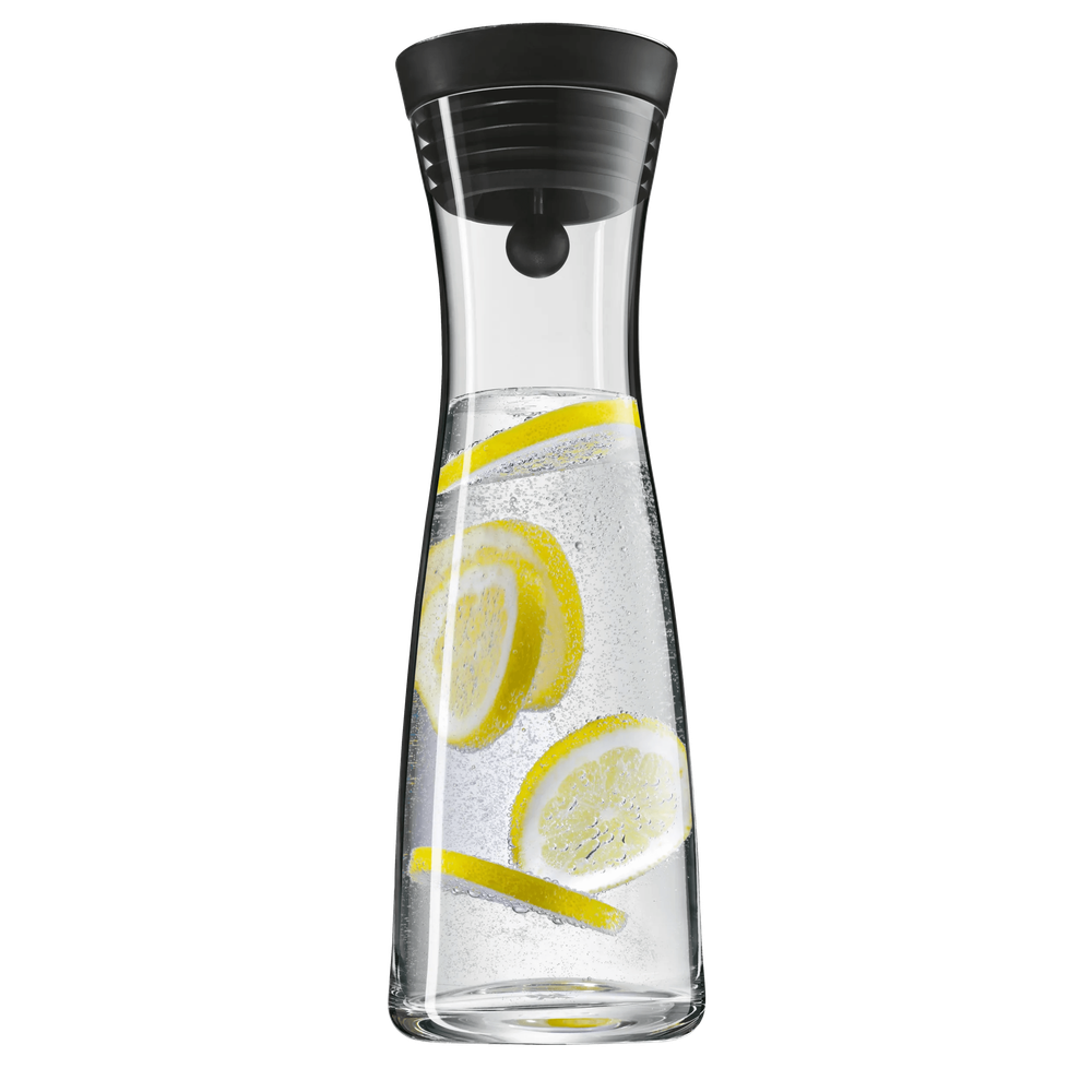 Carafa din sticla pentru apa WMF Basic, 1L, filtru incorporat, negru