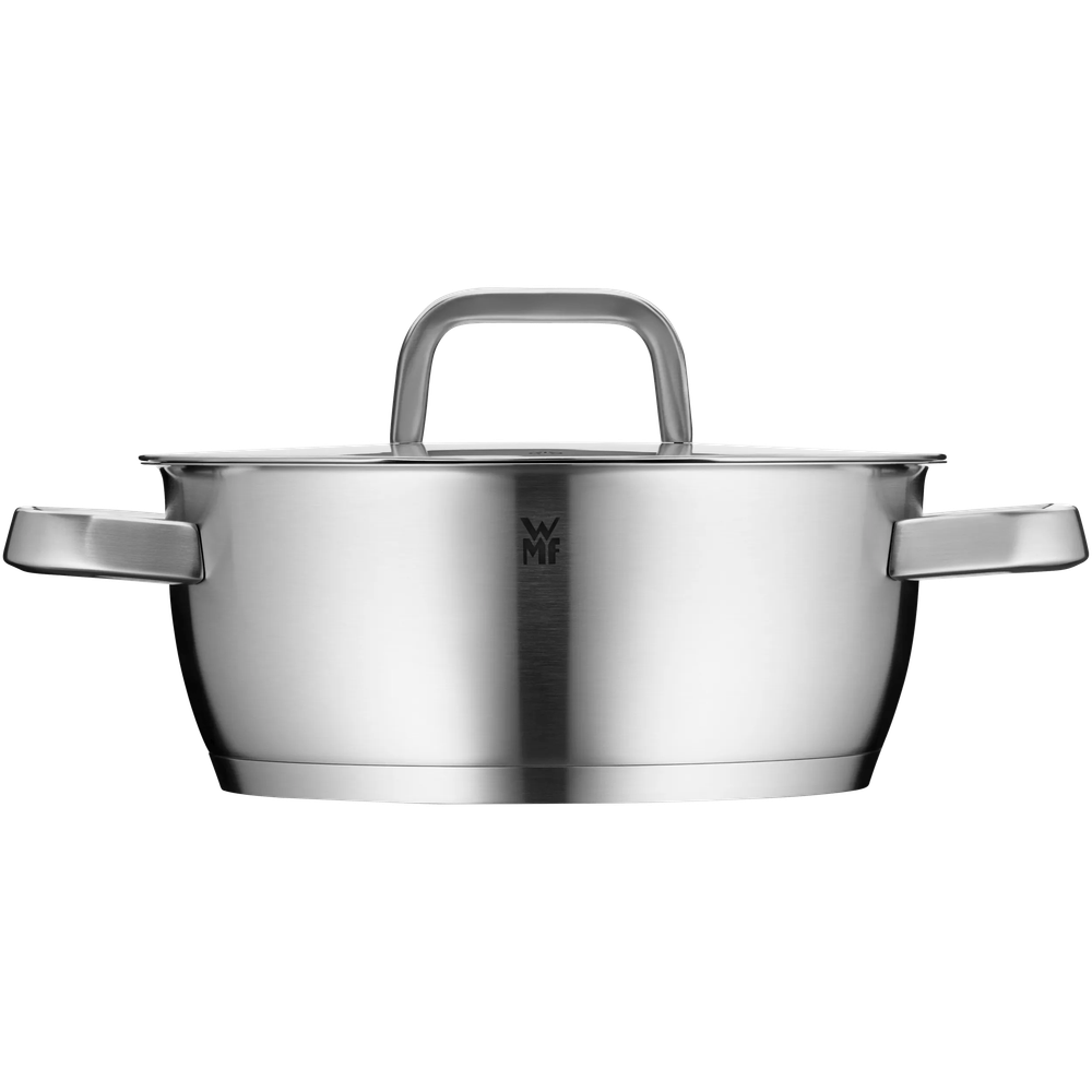 Oala joasa cu capac WMF Iconic, 22 cm, Cromargan®, inductie