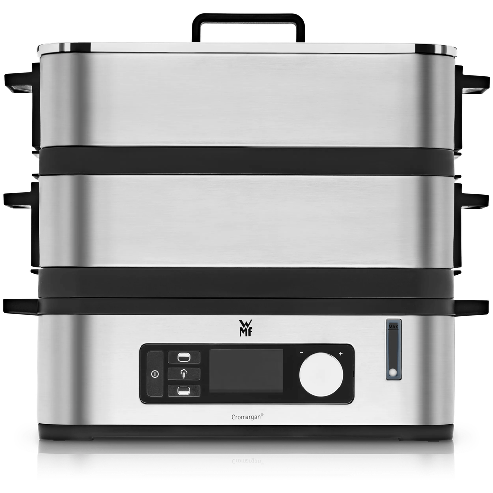 Aparat de gatit cu abur WMF KitchenMinis, 900 W, 4.3 L, Cromargan®