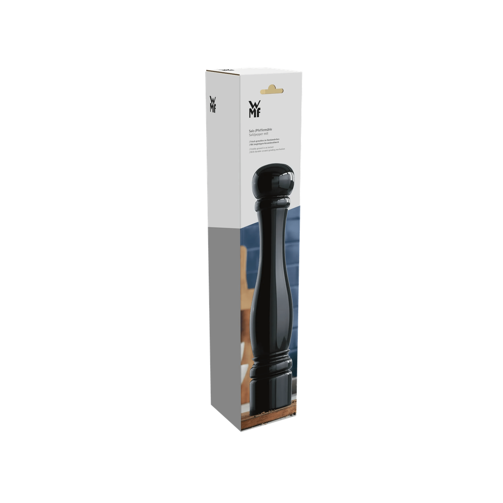 Rasnita pentru sare si piper WMF Ceramill, 40 cm, lemn de fag, negru