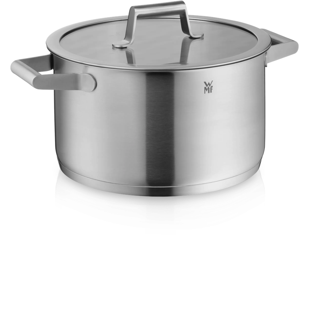 Set de 5 oale cu capac WMF Comfort Line, inductie, mat, Cromargan®