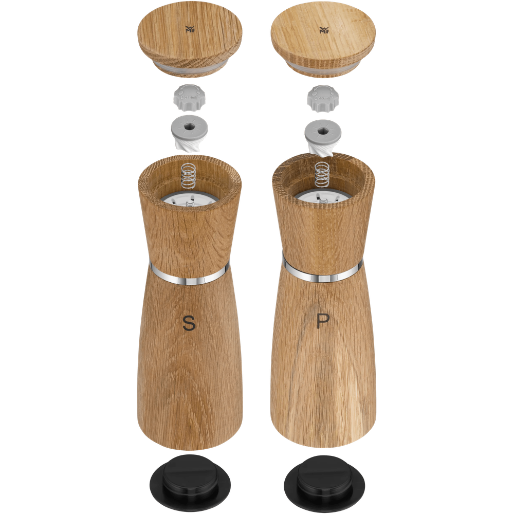 Set 2 rasnite pentru sare si piper WMF Ceramill Nature din lemn