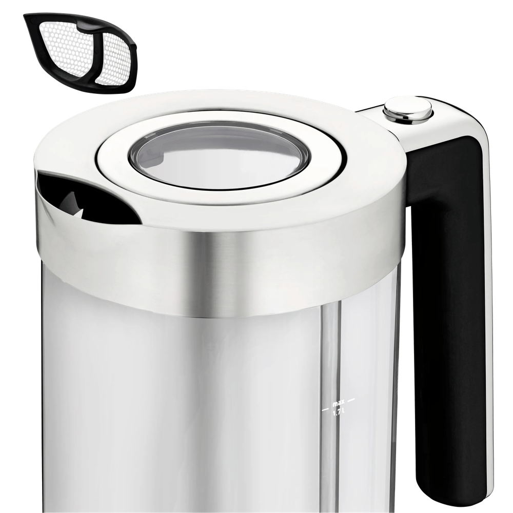 Fierbator WMF Lono, 3000 W, 1.7 L, filtru de apa detasabil, Cromargan®